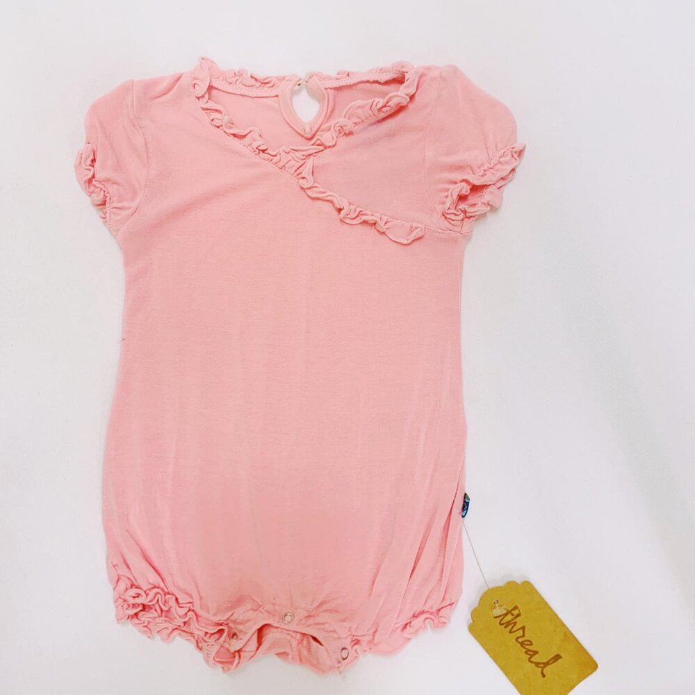 G-Kickee Pants, 3-6M, s/s bamboo short romper